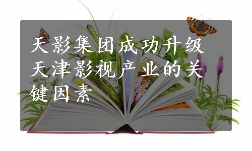 天影集团成功升级天津影视产业的关键因素