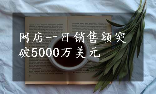 网店一日销售额突破5000万美元