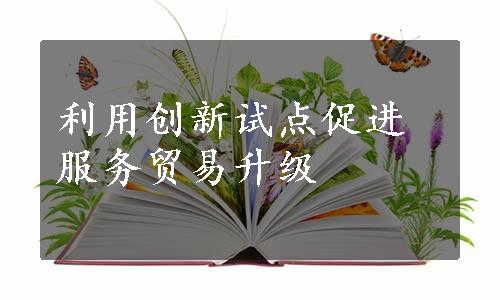 利用创新试点促进服务贸易升级