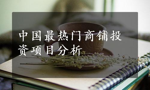 中国最热门商铺投资项目分析