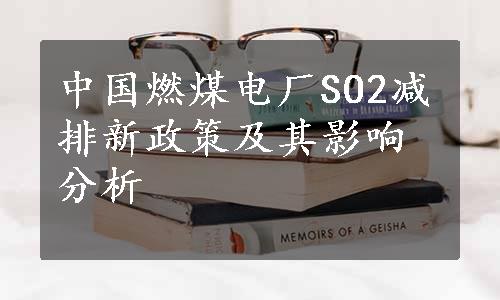 中国燃煤电厂SO2减排新政策及其影响分析