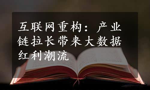 互联网重构：产业链拉长带来大数据红利潮流