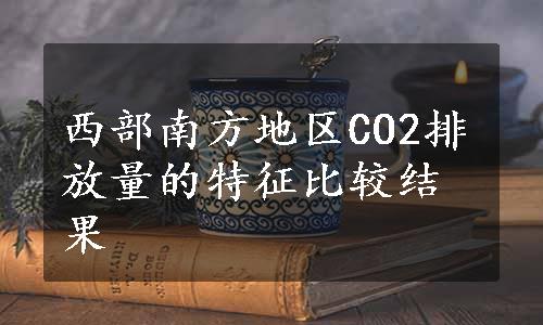 西部南方地区CO2排放量的特征比较结果