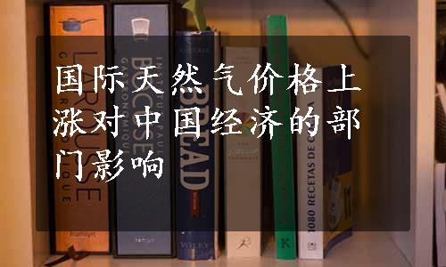 国际天然气价格上涨对中国经济的部门影响