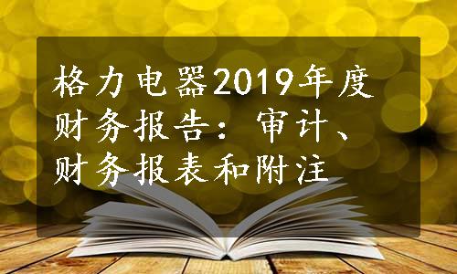 格力电器2019年度财务报告：审计、财务报表和附注