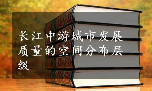 长江中游城市发展质量的空间分布层级