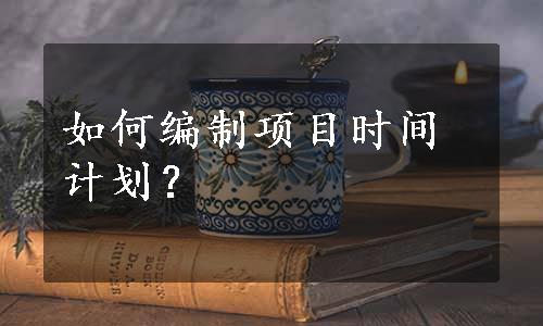 如何编制项目时间计划？