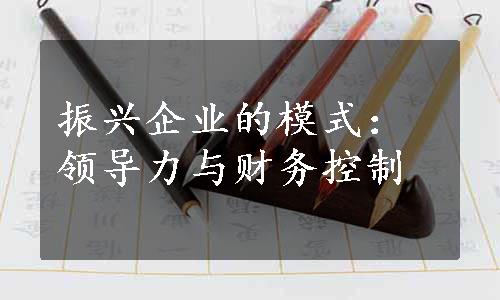 振兴企业的模式：领导力与财务控制