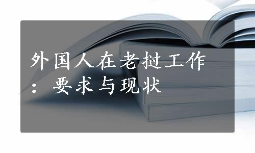 外国人在老挝工作：要求与现状