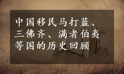 中国移民马打蓝、三佛齐、满者伯夷等国的历史回顾