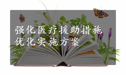 强化医疗援助措施优化实施方案