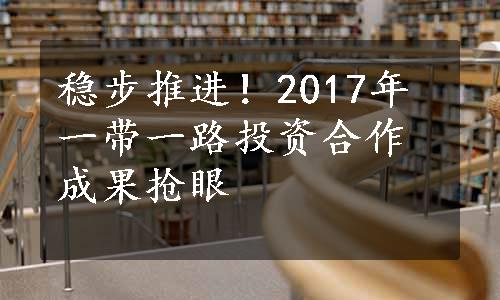 稳步推进！2017年一带一路投资合作成果抢眼