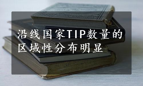 沿线国家TIP数量的区域性分布明显