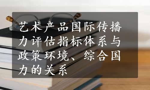 艺术产品国际传播力评估指标体系与政策环境、综合国力的关系