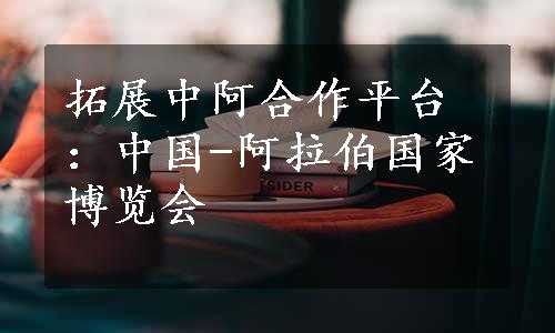 拓展中阿合作平台：中国-阿拉伯国家博览会