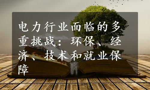 电力行业面临的多重挑战：环保、经济、技术和就业保障