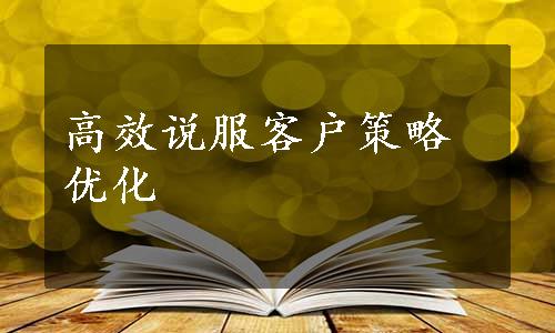 高效说服客户策略优化