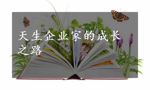 天生企业家的成长之路