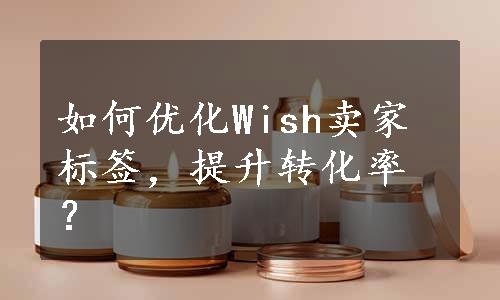 如何优化Wish卖家标签，提升转化率？