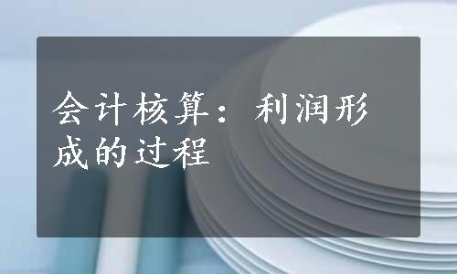 会计核算：利润形成的过程