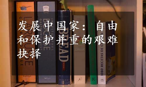 发展中国家：自由和保护并重的艰难抉择