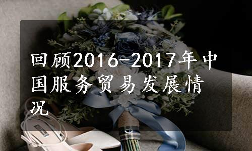 回顾2016-2017年中国服务贸易发展情况