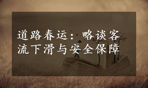 道路春运：略谈客流下滑与安全保障