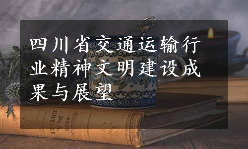 四川省交通运输行业精神文明建设成果与展望