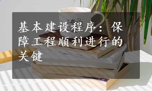 基本建设程序：保障工程顺利进行的关键