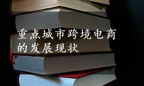 重点城市跨境电商的发展现状