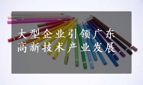 大型企业引领广东高新技术产业发展