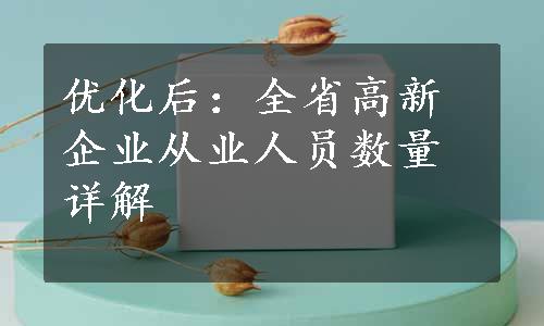 优化后：全省高新企业从业人员数量详解