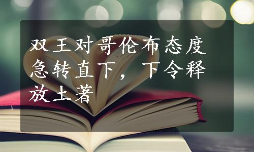 双王对哥伦布态度急转直下，下令释放土著