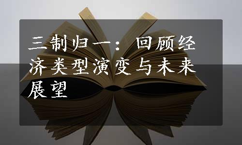 三制归一：回顾经济类型演变与未来展望