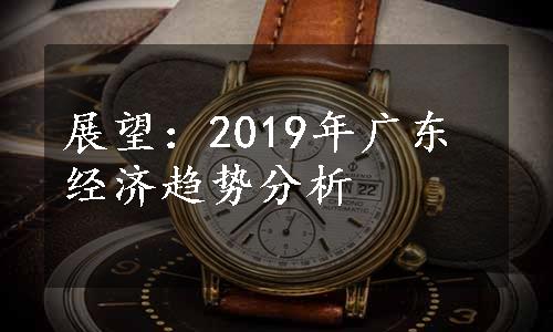 展望：2019年广东经济趋势分析