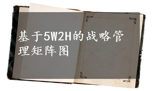 基于5W2H的战略管理矩阵图