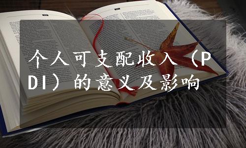 个人可支配收入（PDI）的意义及影响