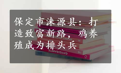 保定市涞源县：打造致富新路，鸡养殖成为排头兵