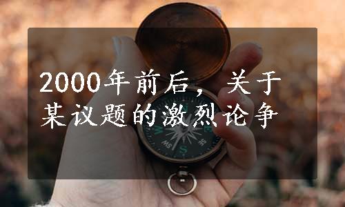 2000年前后，关于某议题的激烈论争