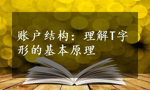 账户结构：理解T字形的基本原理