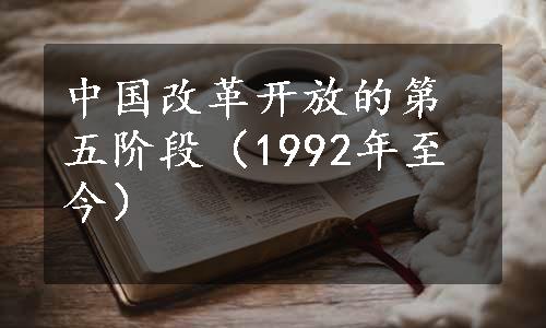 中国改革开放的第五阶段（1992年至今）