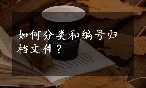 如何分类和编号归档文件？