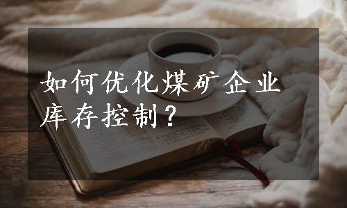 如何优化煤矿企业库存控制？