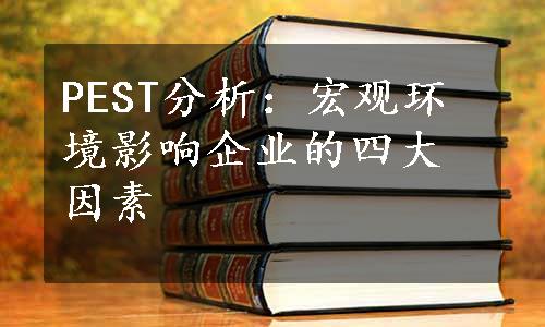 PEST分析：宏观环境影响企业的四大因素