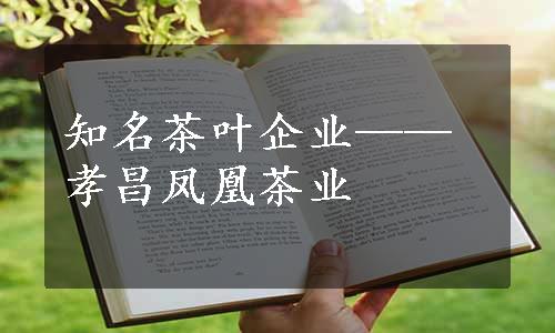 知名茶叶企业——孝昌凤凰茶业