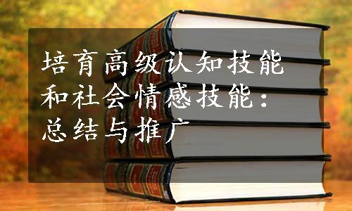 培育高级认知技能和社会情感技能：总结与推广