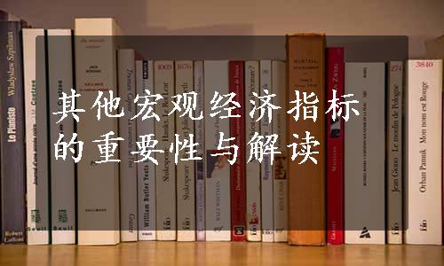 其他宏观经济指标的重要性与解读