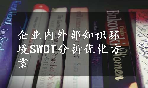 企业内外部知识环境SWOT分析优化方案