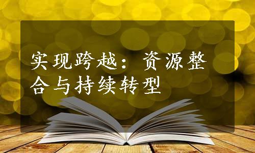 实现跨越：资源整合与持续转型