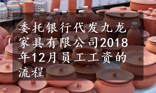 委托银行代发九龙家具有限公司2018年12月员工工资的流程